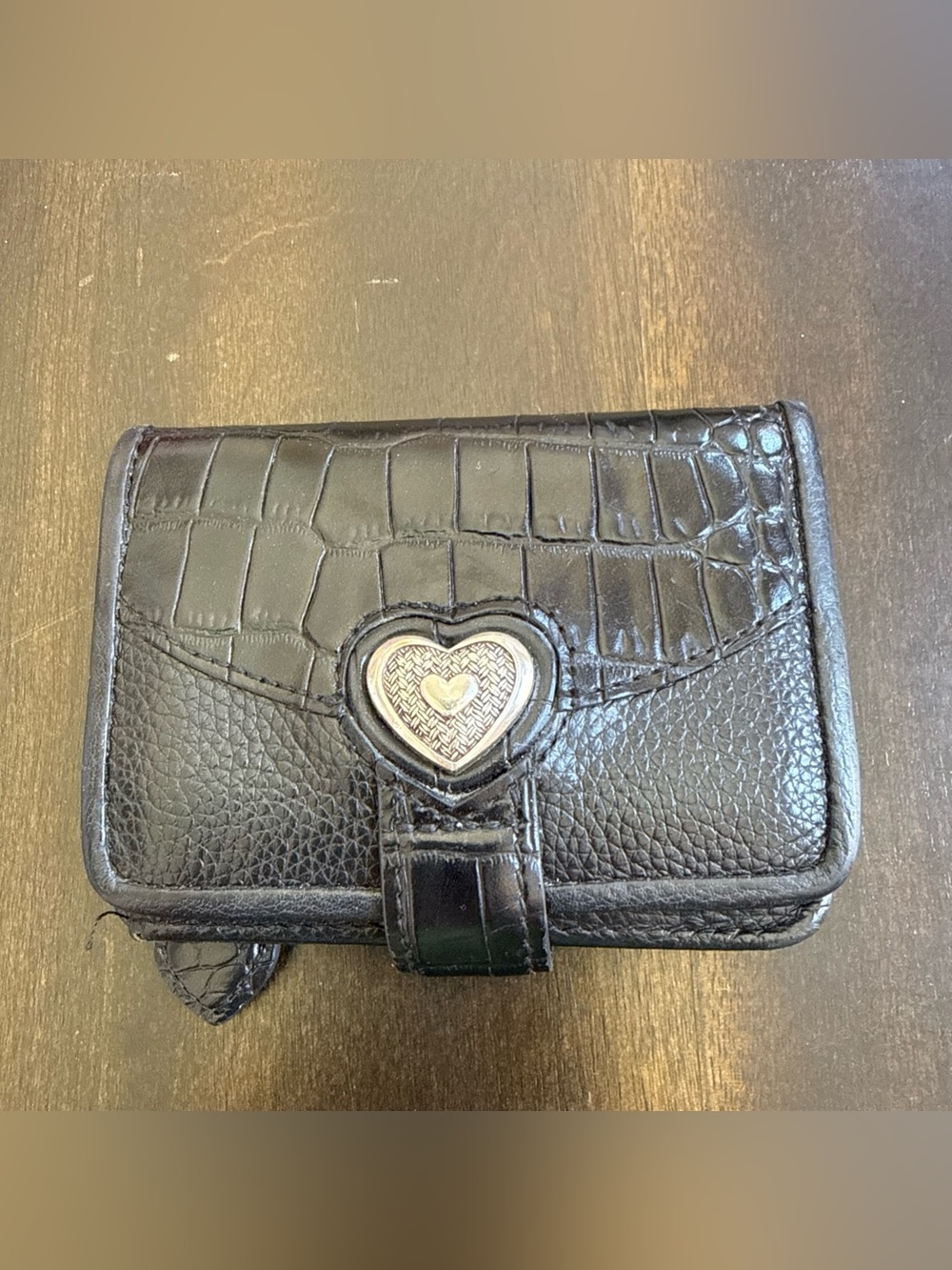 Brighton Bellissimo Small Black Heart Wallet-sold out on site!
